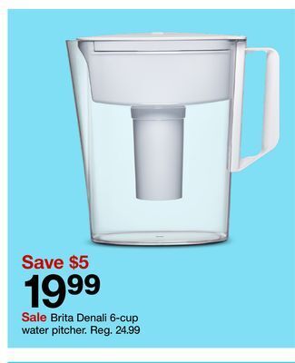 Target Brita denali 6-cup water pitcher offer