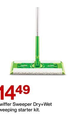 Target Swiffer sweeper dry + wet sweeping starter kit offer