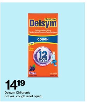 Target Delsym children's 5-fl.-oz. cough relief liquid offer