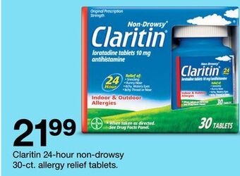 Target Claritin 24-hour non-drowsy 30-ct. allergy relief tablets offer