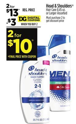 Dollar General Head & shoulders hair care offer