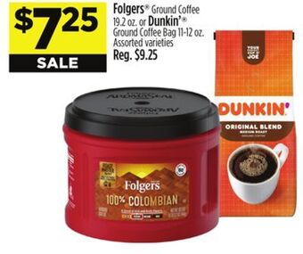 Dollar General Folgers or dunkin' offer