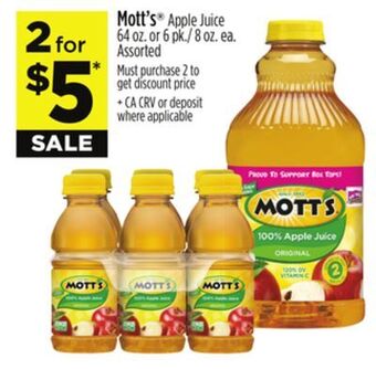 Dollar General Mott's apple juice offer