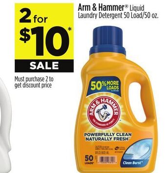 Dollar General Arm & hammer liquid laundry detergent offer