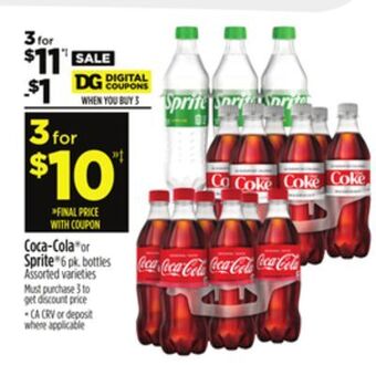 Dollar General Coca-cola or sprite offer