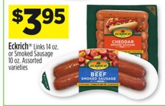 Dollar General Eckrich links 14 oz. or smoked sausage 10 oz offer
