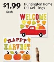 Aldi Huntington Home Fall Gel Clings offer