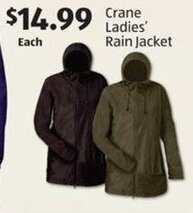 Aldi Crane Ladies' Rain Jacket offer