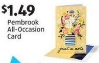 Aldi Pembrook All-Occasion Card offer