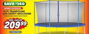 Big 5 Sportspower 14' trampoline with safety enclosure offer