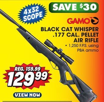 Big 5 Gamo black cat whisper .177 cal. air rifle offer