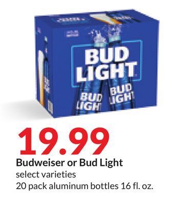 Hy-Vee Budweiser or bud light offer