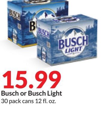 Hy-Vee Busch or busch light offer