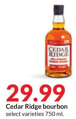 Hy-Vee Cedar ridge bourbon offer