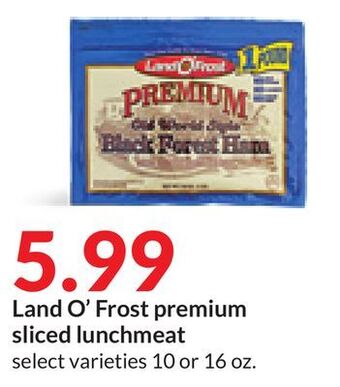 Hy-Vee Land o'frost premium sliced lunchmeat offer