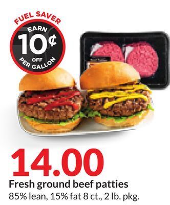 Hy-Vee Fresh ground beef patties offer