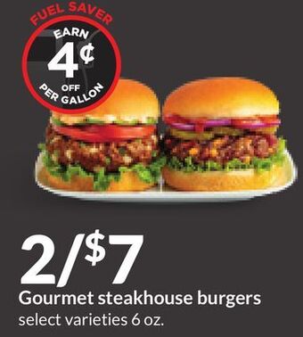 Hy-Vee Gourmet steakhouse burgers offer