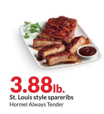 Hy-Vee St. louis style spareribs offer