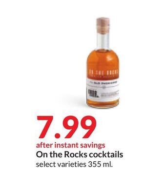 Hy-Vee On the rocks cocktails offer