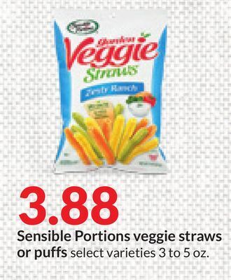 Hy-Vee Sensible portions veggie straws or puffs offer