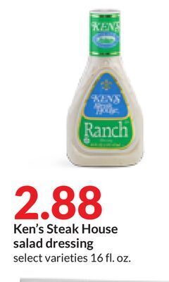 Hy-Vee Ken's steak house salad dressing offer
