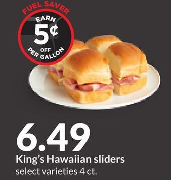 Hy-Vee King's hawaiian sliders offer