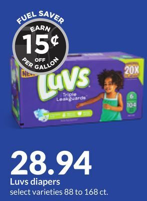 Hy-Vee Luvs diapers offer