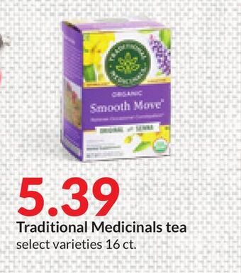 Hy-Vee Traditional medicinals tea offer
