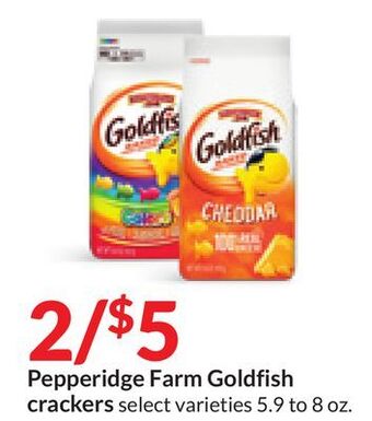 Hy-Vee Pepperidge farm goldfish crackers offer