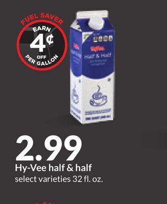 Hy-Vee Hy-vee half & half offer
