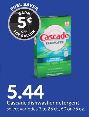 Hy-Vee Cascade dishwasher detergent offer