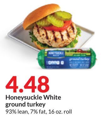Hy-Vee Honeysuckle white ground turkey offer