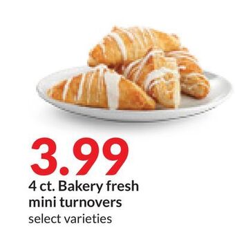 Hy-Vee 4 ct. bakery fresh mini turnovers offer