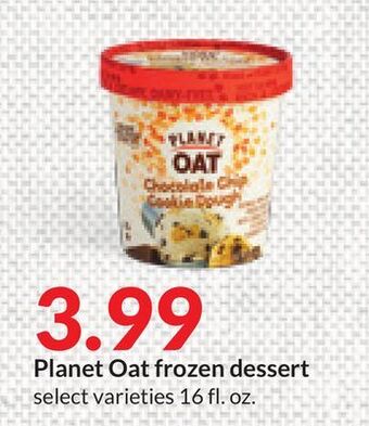 Hy-Vee Planet oat frozen dessert offer
