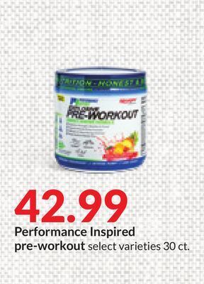 Hy-Vee Performance inspired pre-workout offer