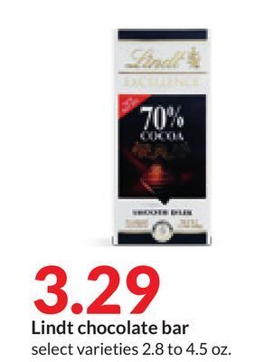 Hy-Vee Lindt chocolate bar offer