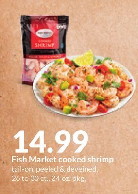 Hy-Vee Fish market cooked shrimp offer
