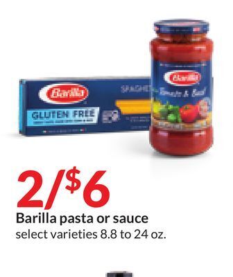 Hy-Vee Barilla pasta or sauce offer