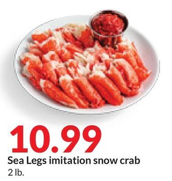 Hy-Vee Sea legs imitation snow crab offer