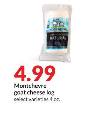 Hy-Vee Montchevre goat cheese log offer
