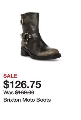 Belk Brixton moto boots offer