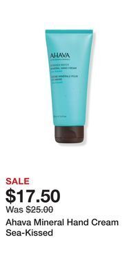 Ulta Beauty Ahava mineral hand cream sea-kissed offer