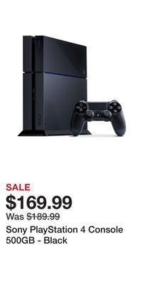 Game Stop Sony playstation 4 console 500gb - black offer