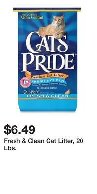 Big Lots Fresh & clean cat litter, 20 lbs offer