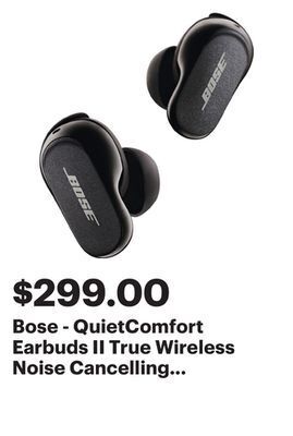 Best Buy Bose - quietcomfort earbuds ii true wireless noise cancelling in-ear headphones - triple black offer
