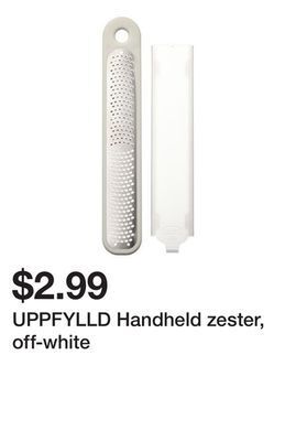 Ikea Uppfylld handheld zester, off-white offer