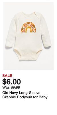 Old Navy Old navy long-sleeve graphic bodysuit for baby offer