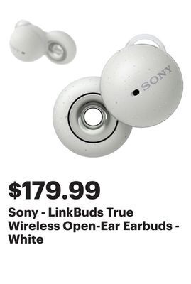 Best Buy Sony - linkbuds true wireless open-ear earbuds - white offer