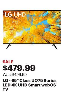 Best Buy Lg - 65 class uq75 series led 4k uhd smart webos tv offer