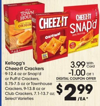 Ralphs Kellogg's cheez-it crackers offer